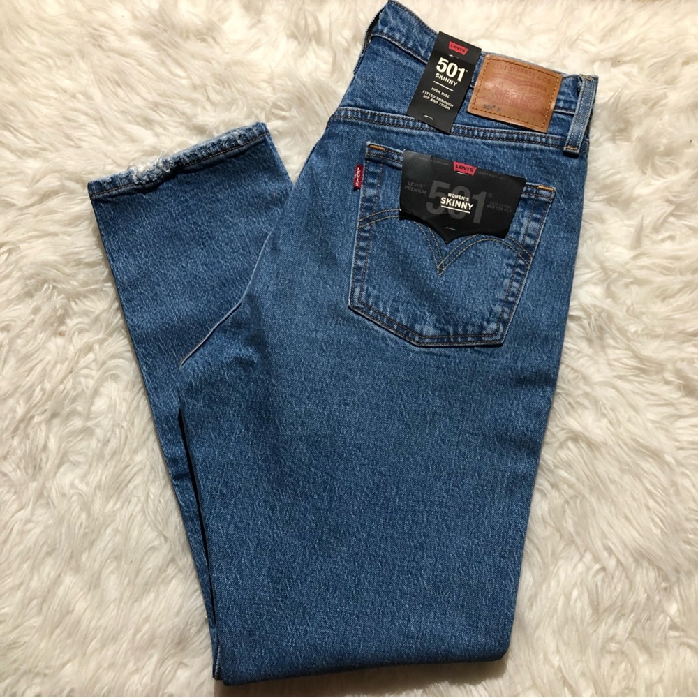 NWT Levi’s premium 501 skinny jeans Size 31x28 Jean pants spring summer blue